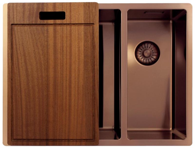 Pure.Sink Exclusivo Copper 1.5 one and a half bowl sink 34+18 cm 10mm radius PEX341840-62