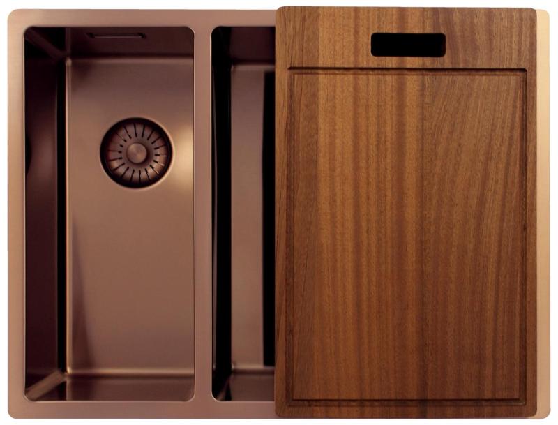 Pure.Sink Exclusivo Copper 1.5 one and a half bowl sink 18+34cm 10mm radius PEX183440-62