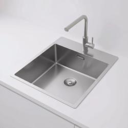 Pure.Sink Exclusivo RVS sink 44x52 cm Tapwing with faucet hole bank 10mm radius PEX4040T-02