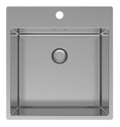 Pure.Sink Exclusivo Stainless Steel Sink 49x52 cm Tapwing with faucet hole bench 10mm radius PEX4540T-02