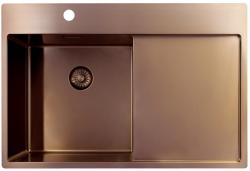 Pure.Sink Exclusivo Copper Sink with Draining Area 78x52 cm Left Tapwing PEX4078LT-62