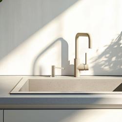 Franke Active built-in kitchen soap dispenser granite Coffee cream 112.0633.091