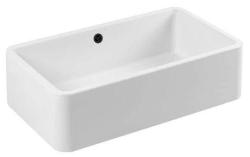 Ausmann Ceramic Mira Ceramic White Sink - Undermount and Intermediate 795 x 460 mm with Black Plug 1208971469