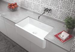 Ausmann Ceramic Mira Ceramic White Sink - Undermount and Intermediate 795 x 460 mm with White Plug 1208971470