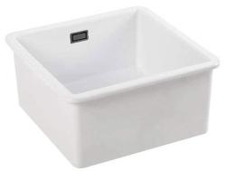 Ausmann Ceramic Ember Ceramic White Square Sink Surface and Undermount 40 x 40 cm with Gun Metal Plug 1208971483