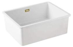 Ausmann Ceramic Ember Ceramic White Sink - Top Mount and Undermount 54 x 40 cm with Gold Plug 1208971491