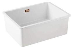 Ausmann Ceramic Ember Ceramic White Sink - Top Mount and Undermount 54 x 40 cm with Copper Plug 1208971492