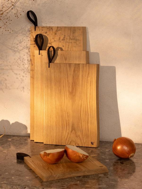 Woodsea Chop-Chop Oak S - Oak Cutting Board 25x24cm with Leather Handle 1208971539