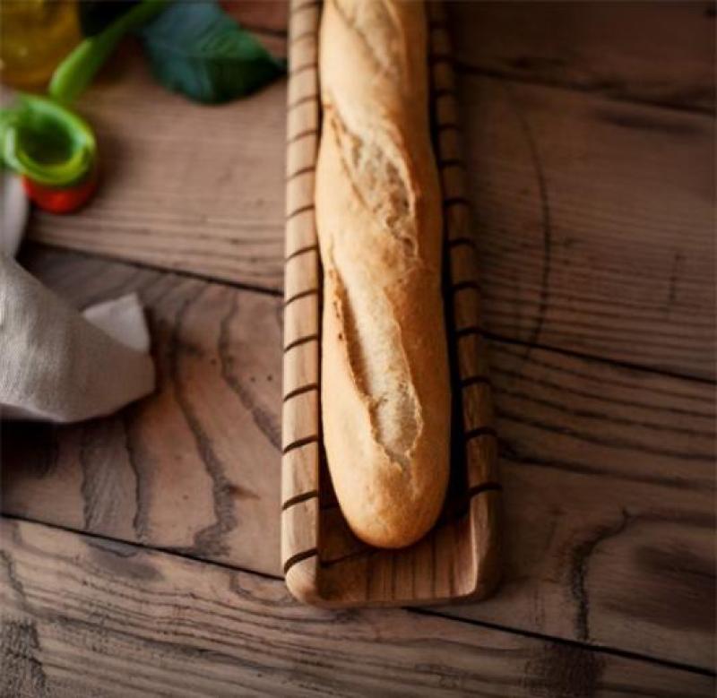 Woodsea Boardette - Ash Wood French Baguette Cutting and Serving Board 640x100 mm 1208971570