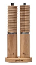 Woodsea Spice - Oak wooden pepper and salt mill set Ø5x28 cm 1208971597