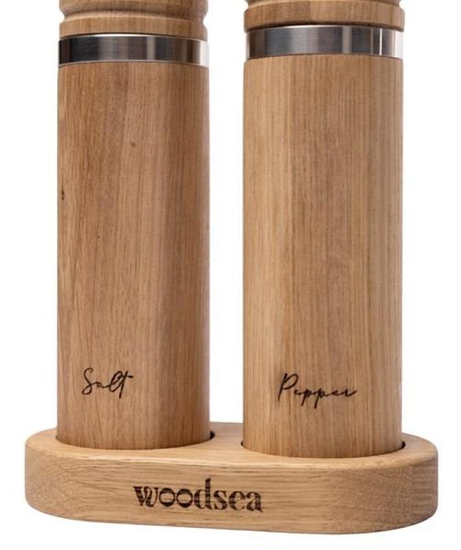Woodsea Spice - Oak wooden pepper and salt mill set Ø5x28 cm 1208971597