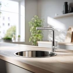 Pure.Sink Rondo Stainless Steel Round Sink for flush-mount, under-mount and top-mount 38 cm PRN38-02