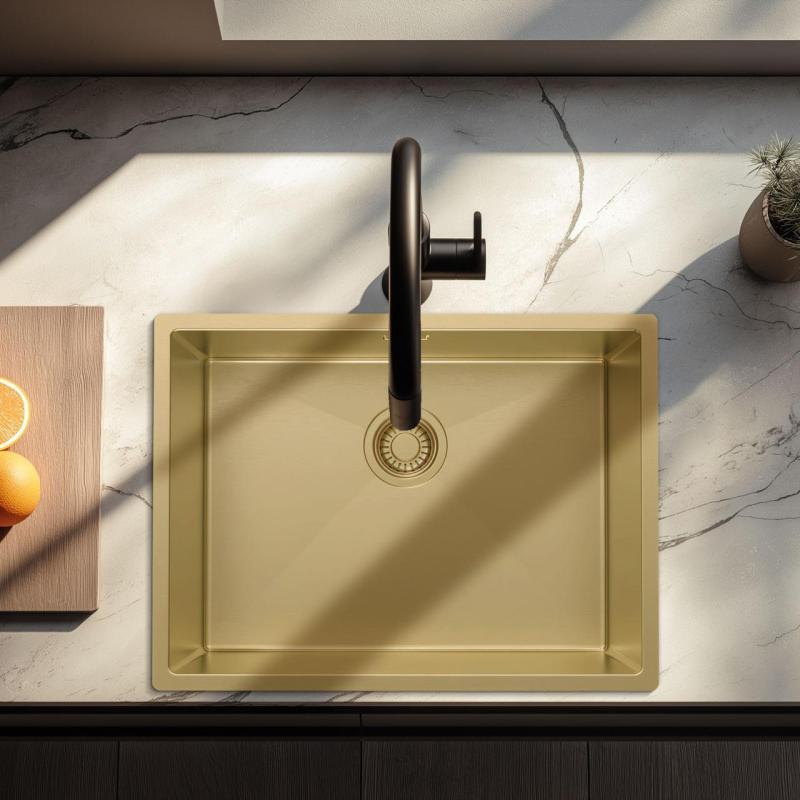 Pure.Sink Luxion Gold sink 55x40 cm undermount, flush mount, and surface mount PLX5540-60