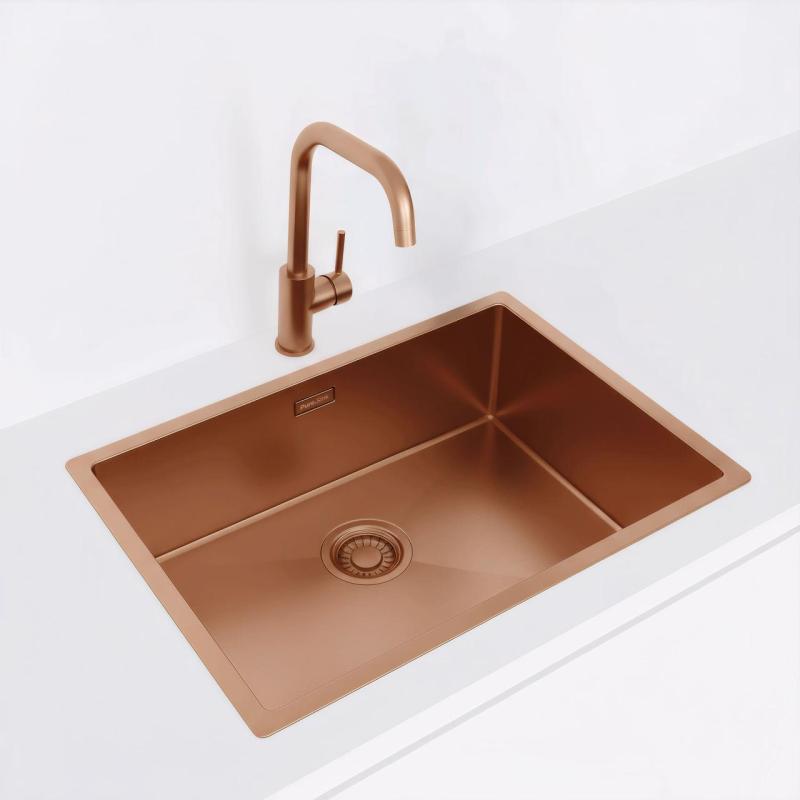 Pure.Sink Luxion Copper sink 55x40 cm undermount, flush mount, and surface mount PLX5540-62