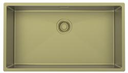 Pure.Sink Luxion Large gold sink 74x40 cm undermount, flush mount, and surface mount PLX7440-60