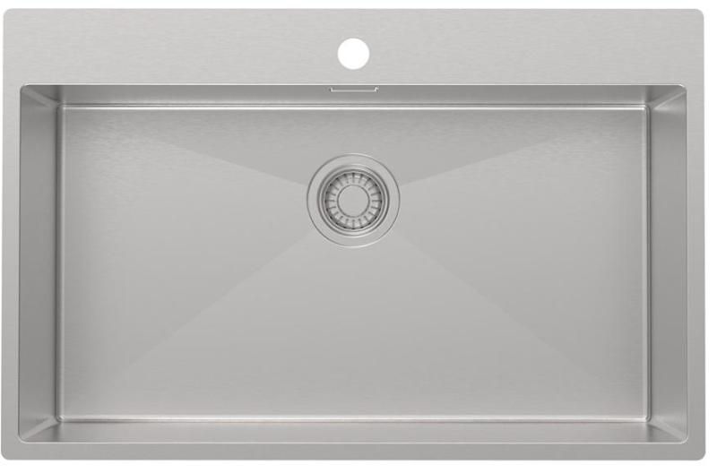 Pure.Sink Luxion Large stainless steel sink 78x50 cm Tapwing with tap hole PLX7850T-02