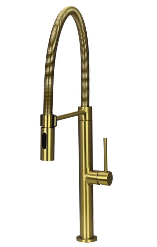 Pure.Sink Luxion Gold kitchen faucet with flexible spout and 2 spray modes PLXFLEX-60