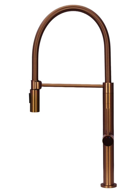 Pure.Sink Luxion Profi copper kitchen faucet with flexible spout and 2 spray modes PLXFLEX-62