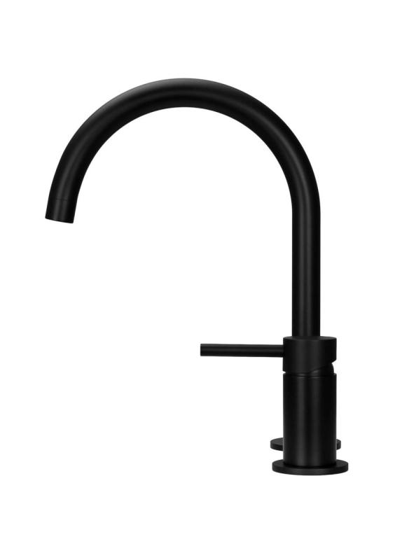 Pure.Sink Luxion 2-hole Matte Black Kitchen Faucet with Round Spout PLX2HR-10