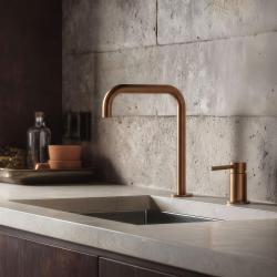 Pure.Sink Luxion 2-hole brass kitchen faucet with U spout PLX2HU-62