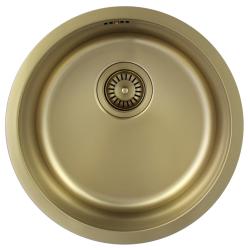 Pure.Sink Rondo Golden Round Sink flush mount, undermount and top mount 38 cm PRN38-60