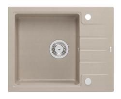 Quadri Cardigan Pearl Beige granite built-in sink with draining board reversible 62x50cm 1208971817