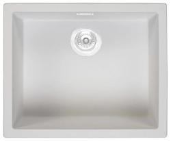 Ausmann Fiber white sink 50x40cm undermount, topmount and flush mount with automatic white plug 1208971903