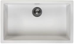 Ausmann Fibre white large sink 70x40cm undermount, topmount and flushmount with automatic stainless steel plug 1208971904