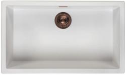 Ausmann Fiber white large sink 70x40cm undermount, topmount and flush mount with automatic copper plug 1208971906