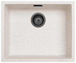 Ausmann Fibre sand white sink 50x40cm undermount, topmount and flush mount with automatic gun metal plug 1208971934