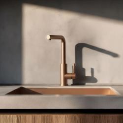 Pure.Sink Elite Steel Spark-S kitchen faucet PVD copper with pull-out spout PS8041-62