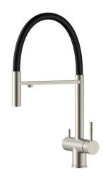 Pure.Sink Elite Steel Flex 3-way Stainless Steel Kitchen Faucet with Flexible Spout and Filtered Water PS8110-02