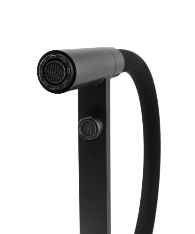 Pure.Sink Elite Steel Flex 3-way Matte Black Kitchen Faucet with Flexible Spout and Filtered Water PS8110-10