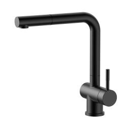 Pure.Sink Elite Steel Pulse-S Kitchen Faucet Matte Black with pull-out spout and spray mode PS8500-10