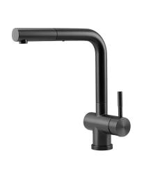 Pure.Sink Elite Steel Pulse-S kitchen faucet PVD gun metal with pull-out spout and spray mode PS8500-61
