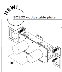 Waterevolution Built-in 2-hole basin mixer with adjustable T0.16.EBI