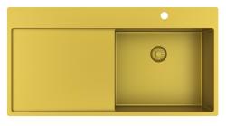 Pure.Sink Exclusivo Gold sink with draining board 100x52 cm Tapwing right PEX47100RT-60