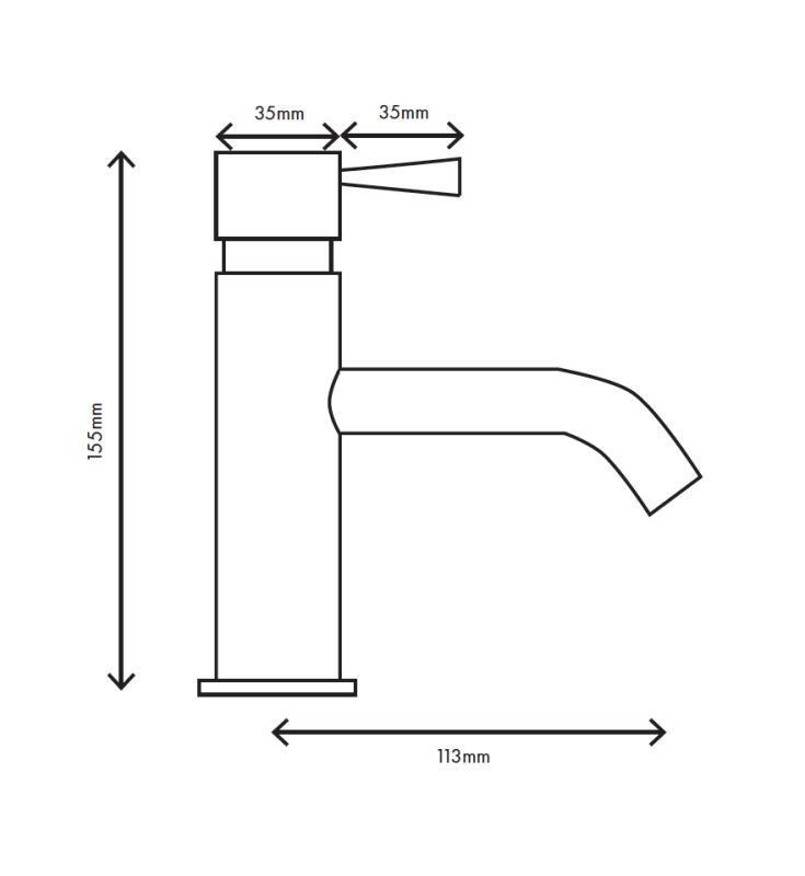 MURO TUA toilet faucet chrome M1.A6.T.CR