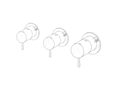 MURO TUA Wall-mounted mixer tap with 2 stop valves, chrome M1.B34.R.CR