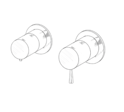 MURO TUA Built-in shower thermostat tap with 1 outlet, chrome M1.B31T.R.CR