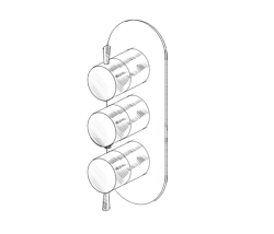 MURO TUA Wall-mounted mixer tap with 2 stop valves, chrome M1.B34.S.CR