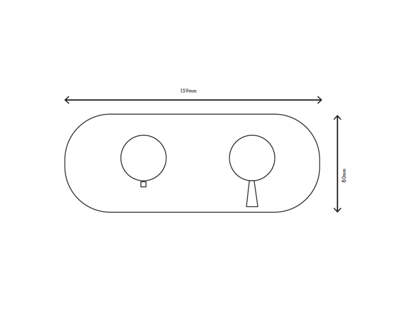 MURO TUA Built-in shower thermostat tap with 1 outlet, chrome M1.B31T.S.CR