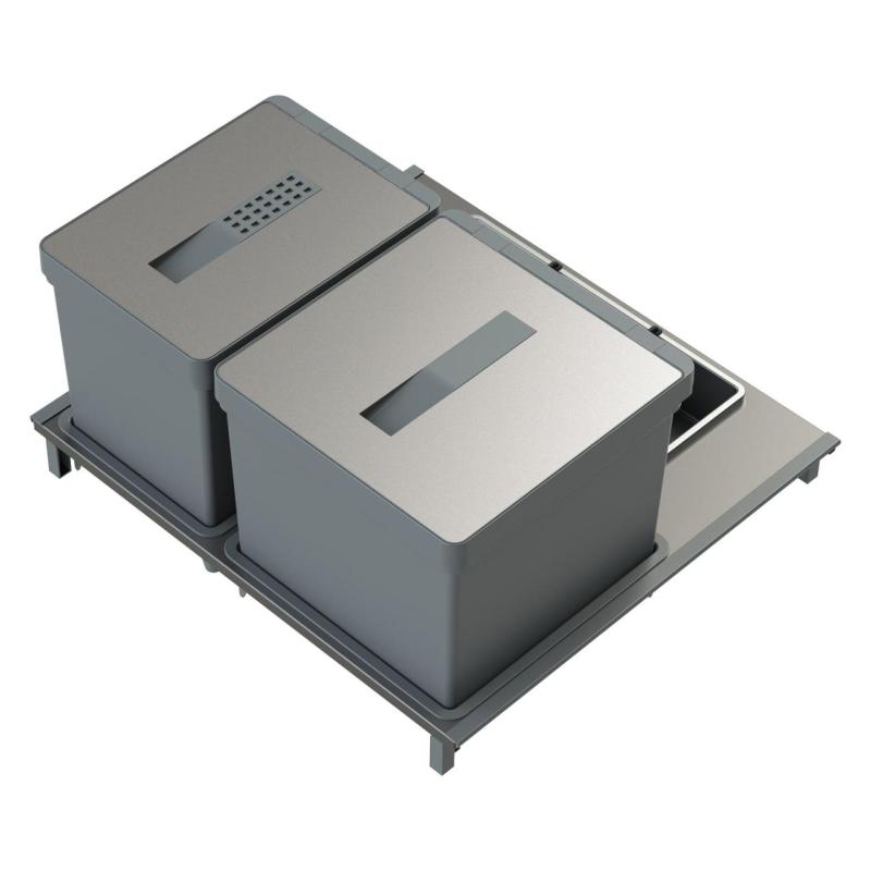 Indux Sort Waste system, 2-fold Manual operation for pull-out drawers 1208972319