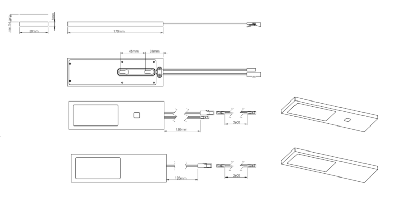 Indux Solin Kitchen Surface Mount Multi Tone LED Set 4 Spots x 3.6 W Copper 1208972350