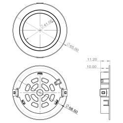 Indux Luma Small built-in kitchen LED spotlight set, 4 spotlights with LED driver, white 1208972377