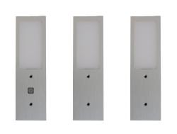 Indux Luminex Kitchen Surface-Mounted LED Set 3 Spots 4W With Integrated Touch Dimmer Switch Aluminum 1208972398