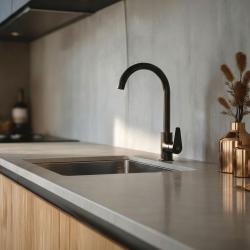 Aquanello Casa Black Single Lever Kitchen Faucet BL-1201-CS