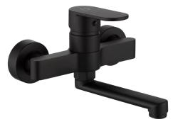 Aquanello Casa Single-lever Kitchen Wall Faucet Black with 15 cm spout BL-1415-CS
