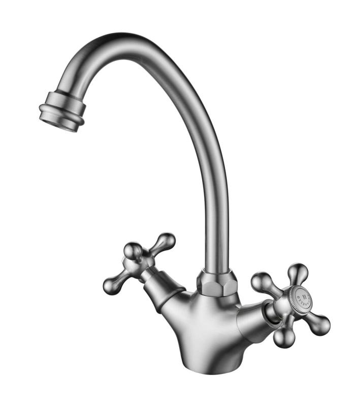 Aquanello Heritage Ascot Classic Kitchen Nostalgic Kitchen Faucet Stainless Steel NB-4004-HA