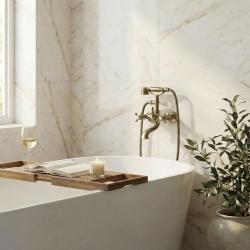 Aquanello Heritage Ascot Classic Surface-Mounted Bath Mixer with Star Knobs Bronze including Hand Shower BN-3002-HA